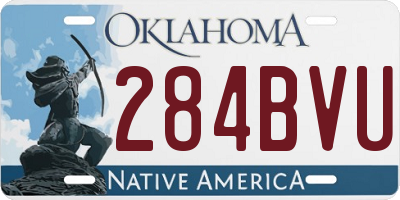 OK license plate 284BVU