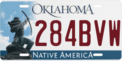 OK license plate 284BVW