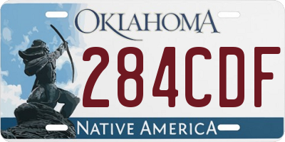 OK license plate 284CDF