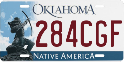 OK license plate 284CGF