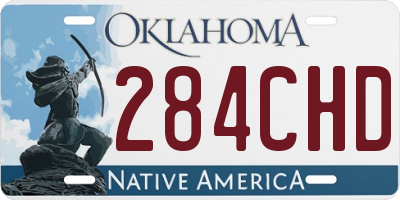 OK license plate 284CHD