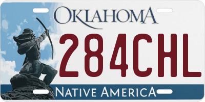 OK license plate 284CHL