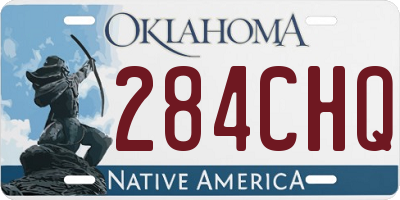 OK license plate 284CHQ
