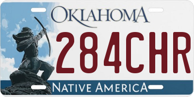 OK license plate 284CHR
