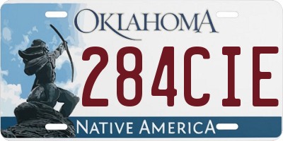 OK license plate 284CIE