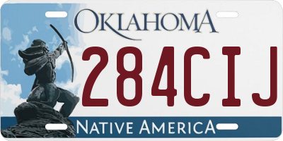 OK license plate 284CIJ