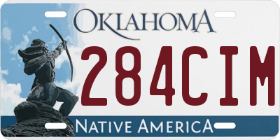 OK license plate 284CIM