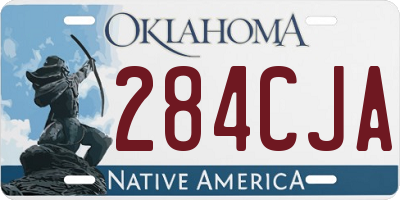 OK license plate 284CJA