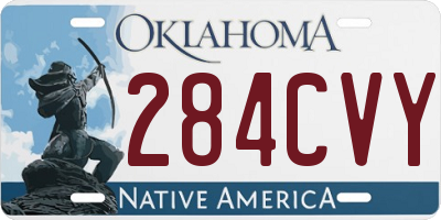 OK license plate 284CVY