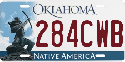 OK license plate 284CWB
