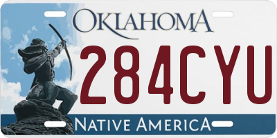 OK license plate 284CYU