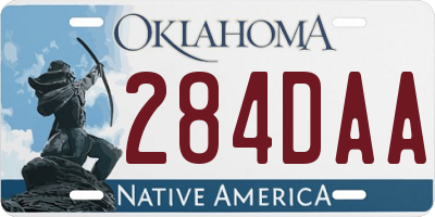 OK license plate 284DAA