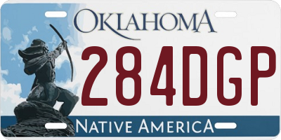 OK license plate 284DGP