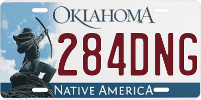 OK license plate 284DNG