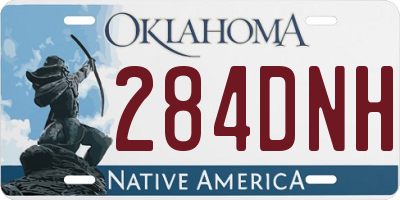 OK license plate 284DNH