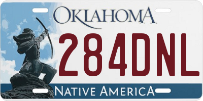 OK license plate 284DNL