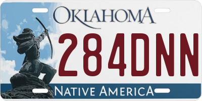 OK license plate 284DNN