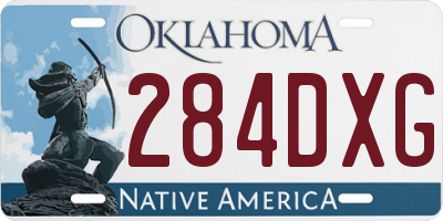 OK license plate 284DXG