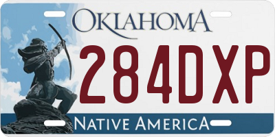 OK license plate 284DXP