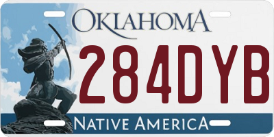 OK license plate 284DYB