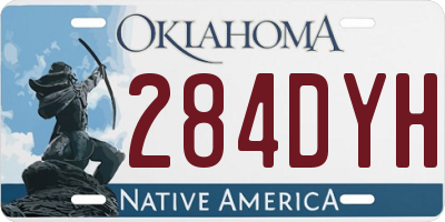 OK license plate 284DYH