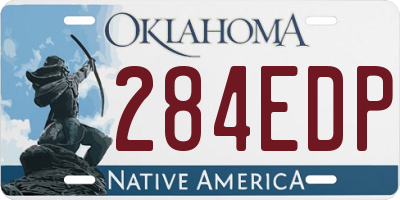 OK license plate 284EDP