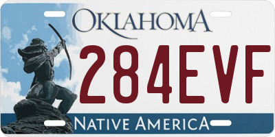 OK license plate 284EVF