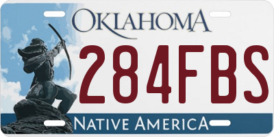 OK license plate 284FBS