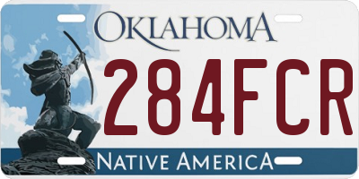 OK license plate 284FCR
