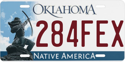 OK license plate 284FEX