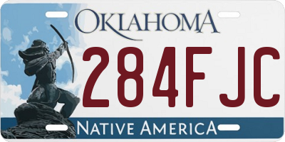 OK license plate 284FJC