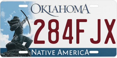 OK license plate 284FJX