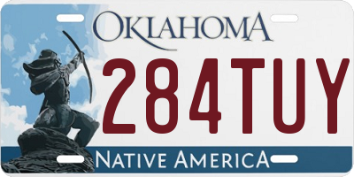 OK license plate 284TUY