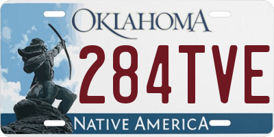 OK license plate 284TVE