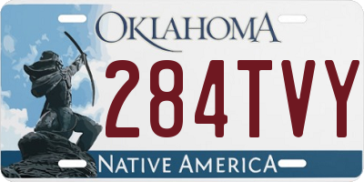 OK license plate 284TVY