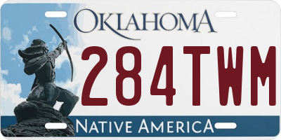 OK license plate 284TWM