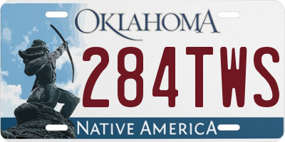 OK license plate 284TWS