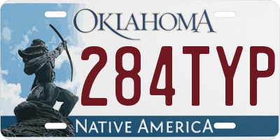 OK license plate 284TYP