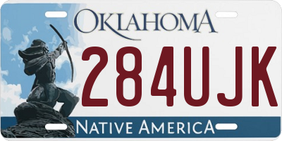 OK license plate 284UJK
