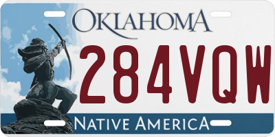 OK license plate 284VQW