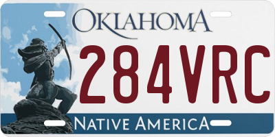 OK license plate 284VRC