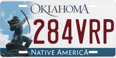 OK license plate 284VRP
