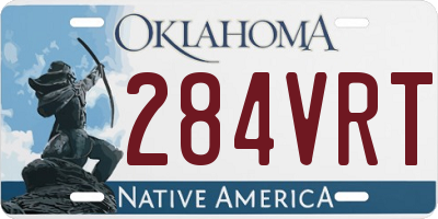OK license plate 284VRT