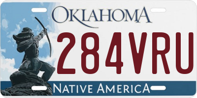 OK license plate 284VRU