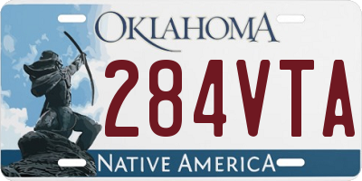 OK license plate 284VTA