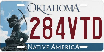 OK license plate 284VTD