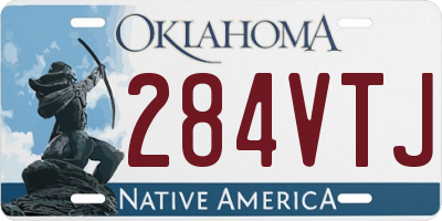 OK license plate 284VTJ