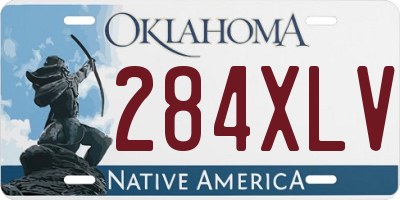 OK license plate 284XLV