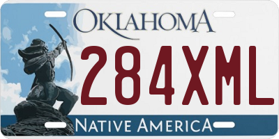 OK license plate 284XML