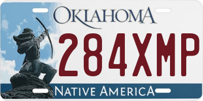 OK license plate 284XMP